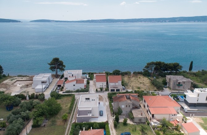 Apartments Navi showing how close they are to the sea, photo taken from air